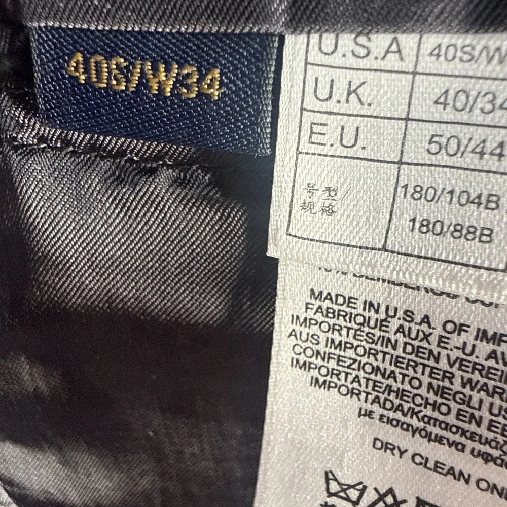 Brooks Brothers Fitzgerald 1818 Charcoal Gray Blazer Jacket 40 Short Saxxon USA